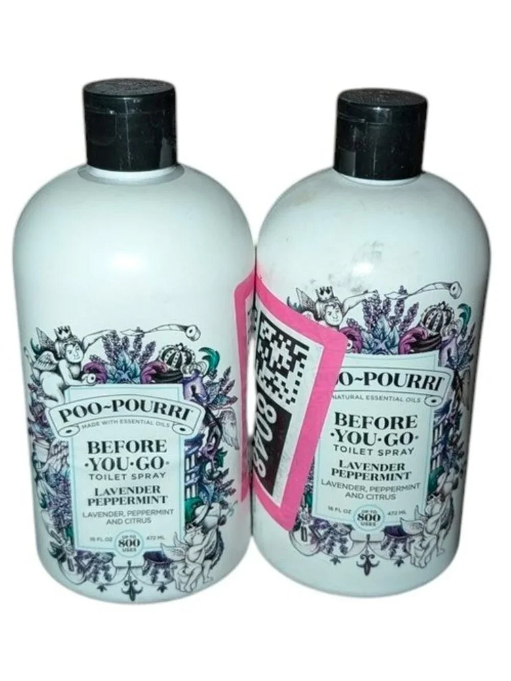 NEW Set 2 Poo-Pourri Before You Go Toilet Spray Refill Lavender Peppermint 16oz